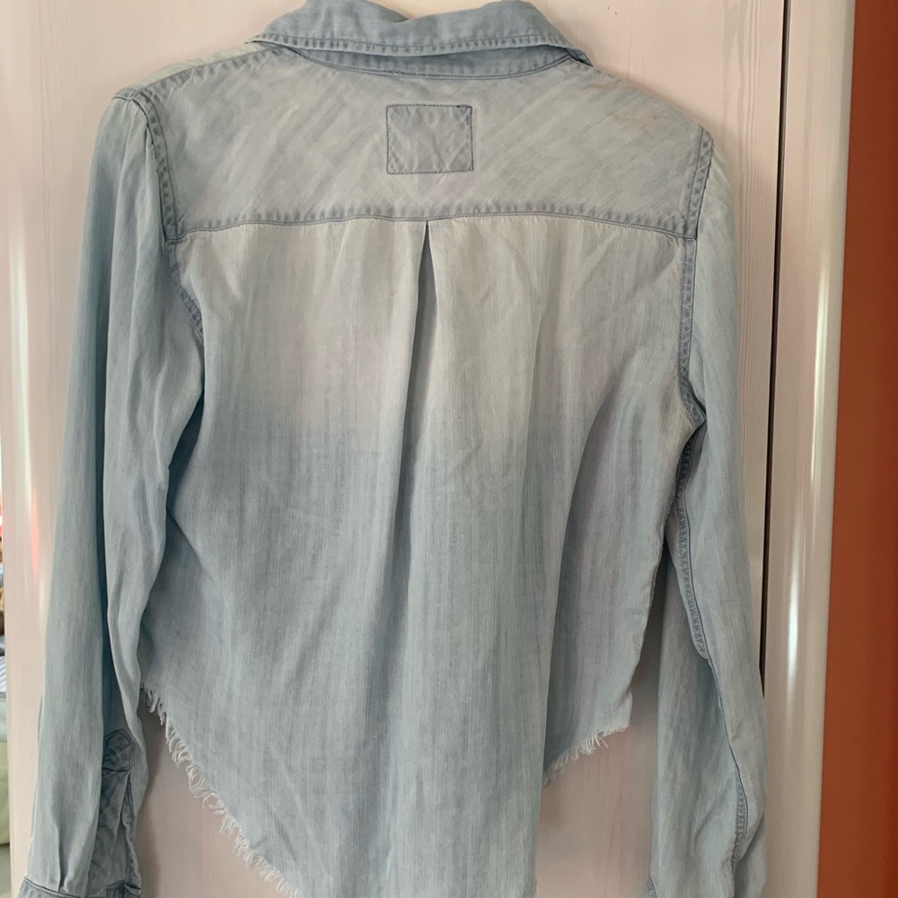 Rails Denim Cropped Button Down - image 4